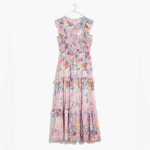 Banjanan Dresses & Skirts - Banjanan Women’s Iris Tiered Midi Dress in Dawn Chorus - Size Medium